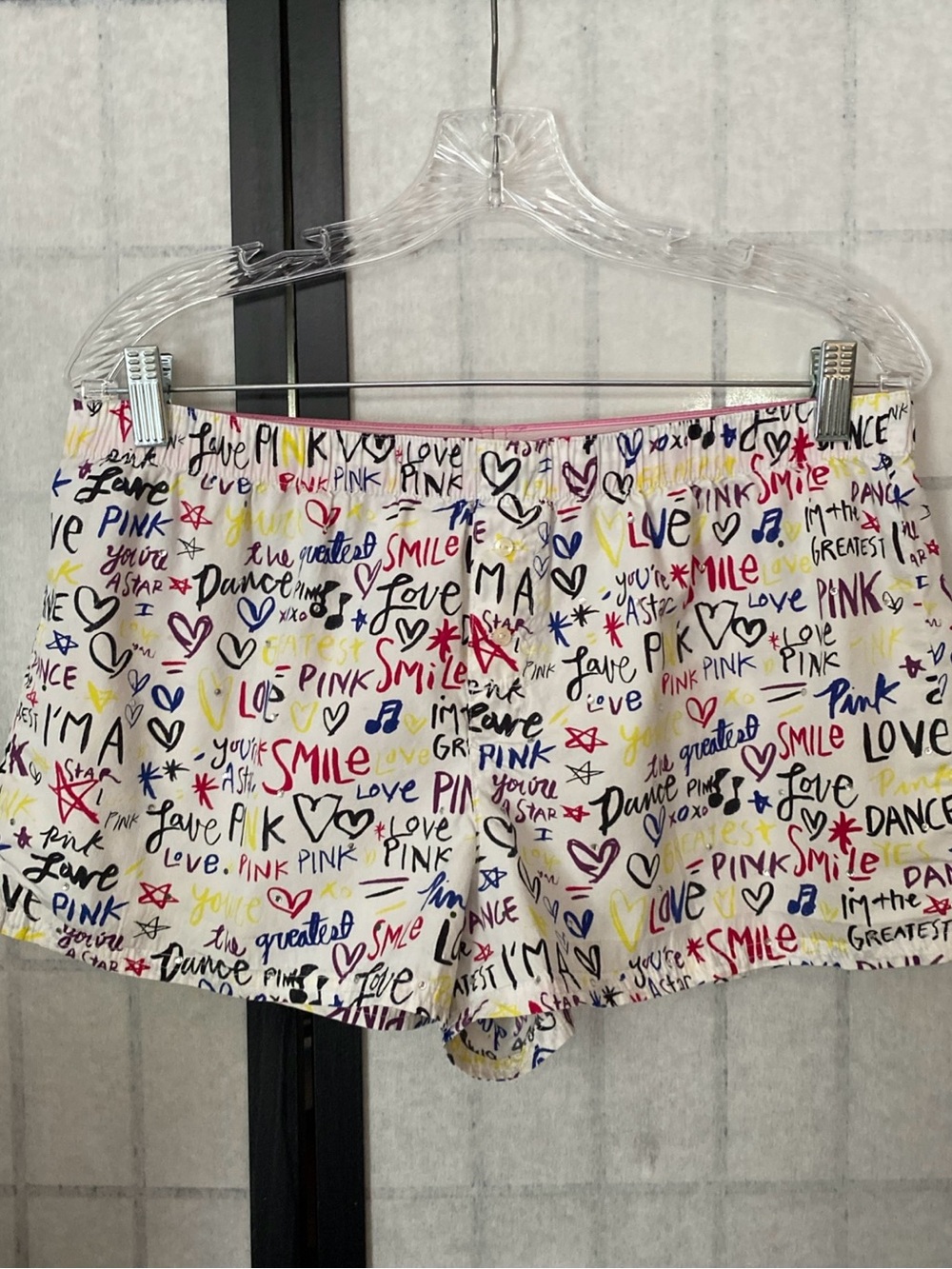 Victoria’s Secret Heart PINK Jr Wom M VTG ‘10 16-year Anniversary Sleep Shorts